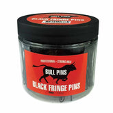 BULL PINS BLACK FRINGE PINS 2" 250G